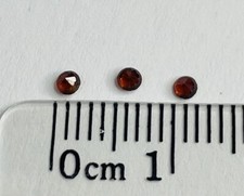 2mm Round Garnet Loose Faceted Gemstone - 3 Stones - Free postage to UK