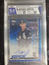 2019 Topps Chrome Michael Kopech Auto Blue Wave Refractor / HGA 9.5 / #35 of 150