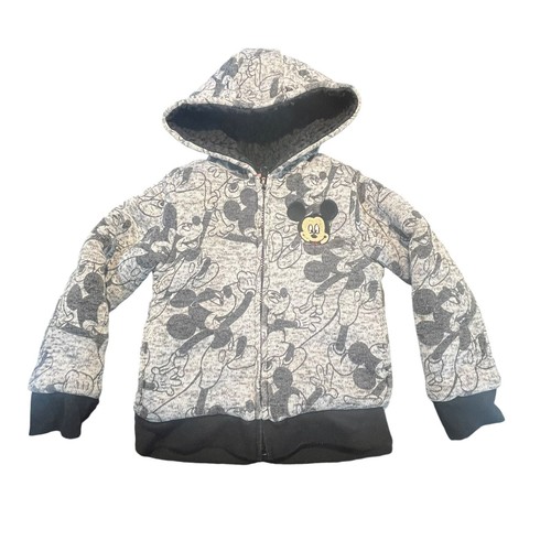 Disney Junior Mickey Mouse Coat Toddler Size 4T Heavy Fleece Kids Winter Jacket - Picture 2 of 5