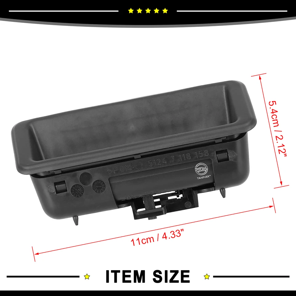 51247118158 Interruptor de manija de botón de bloqueo de tapa de coche 1/lote para BMW 335i xDrive Foto 3 de 4