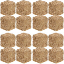 16 Pcs Mini Hay Bales, Miniature Dollhouse Straw Figurine Fake Hay for DIY Autum