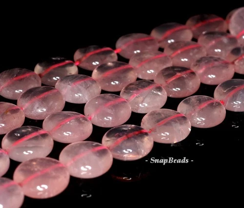 14 MM ROSENQUARZ EDELSTEIN FLACH RUND LOSE PERLEN 7 Zoll - Bild 4 von 4