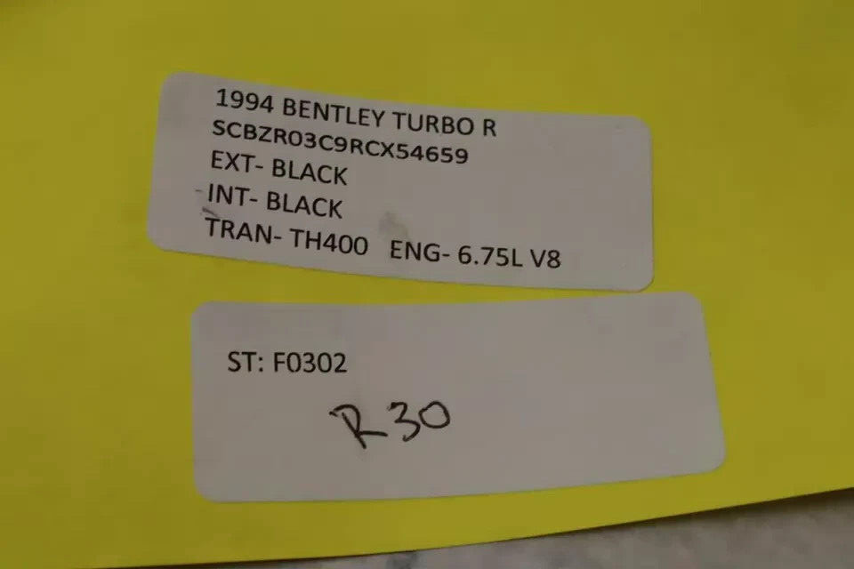 91-94 Bentley Turbo R Front Left Driver Side Sun Visor Black OEM