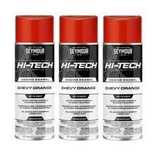 3-PACK EN-48 Seymour Hi-Tech Engine Enamel Spray Paint, Chevy Orange (12 oz)