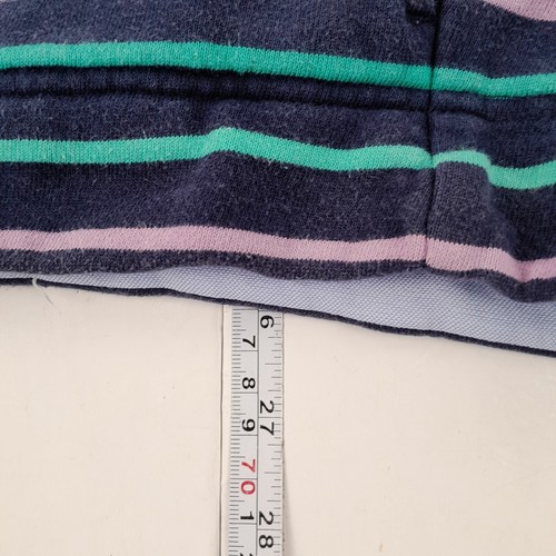 CREW CLOTHING Hoodie 8 Blue Striped Womens Hooded Sweatshirt Overhead Pullover - Picture 5 of 10