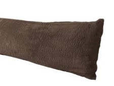 Extra Soft Body Pillow Cover, Sherpa/Microplush Material, 20"x 54" Body Coffee