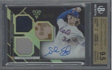 NOAH SYNDERGAARD 2016 TOPPS TRIPLE THREADS AUTO RELICS ONYX 31/35 BGS 9.5/AU 10
