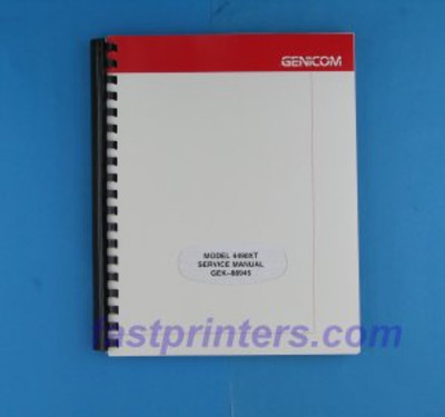 TallyGenicom GEK-88945 ~ Tallygenicom 4470 4490xt & Xt Plus Service Manual