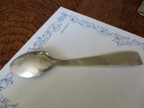 CUCHARA BEBÉ MCM Plata Esterlina 5" CHEVEZ Firmada -- Diseño Modernista -- ¡Rara! - Imagen 5 de 5