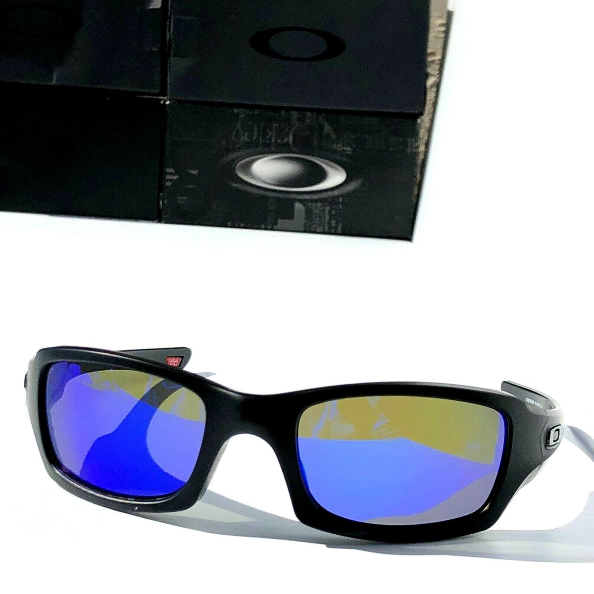 NEW* OAKLEY Fives Squared Black USA Tonal FLAG POLARIZED Galaxy