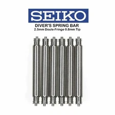 6 PC 20mm 22mm 24mm SEIKO 2.5mm Spring Bars PROSPEX Doule-Fringe 0.8mm Tip x6 A