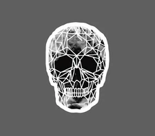 Skull Sticker Smoke Geometric Waterproof