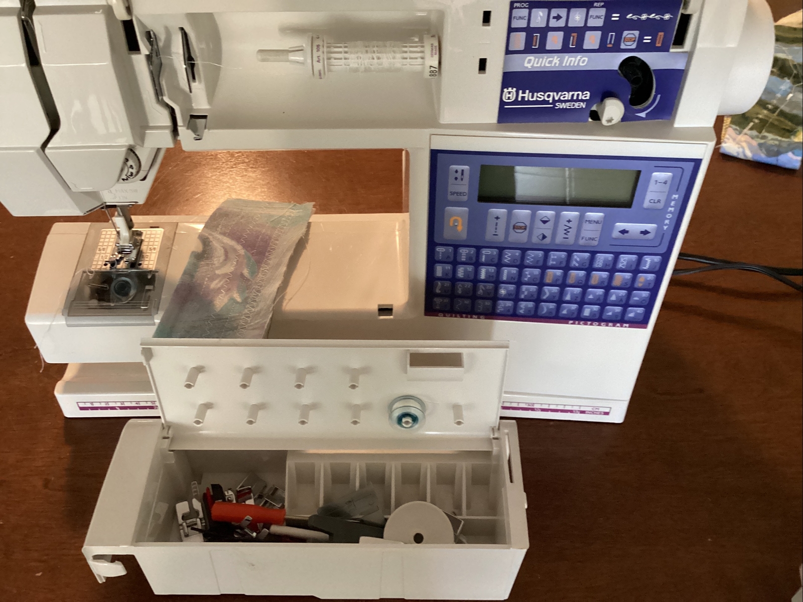 Husqvarna Viking 500 Computer Sewing Machine Plus Attachments VGC eBay