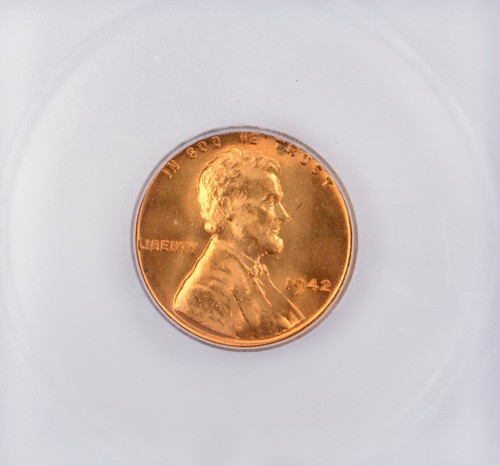 1942 Lincoln Wheat Cent 1c ICG MS67 RED! Free Shipping! - Picture 3 of 4