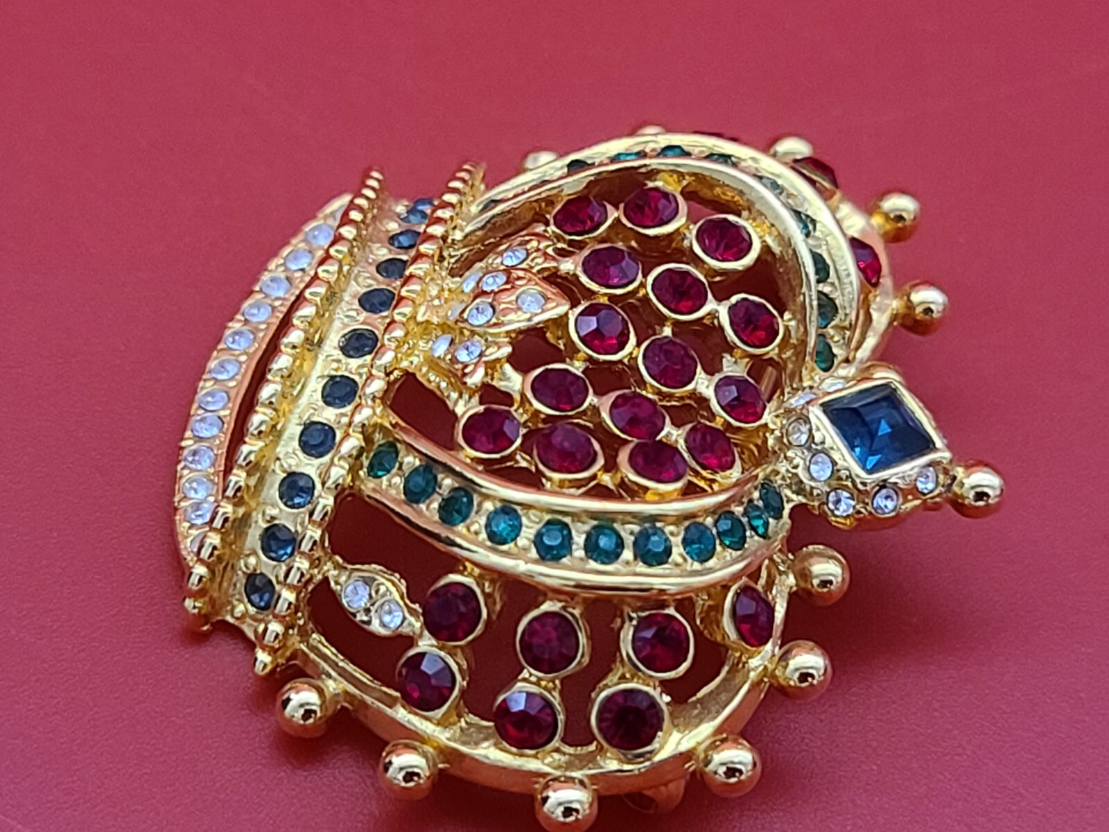 KJL Kenneth J Lane Large Crown Brooch Pin - image 6