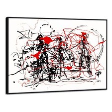 Framed Canvas Print Series 6 by Jackson Pollock Wall Art Home Decor 24"x32"