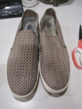 Sofft modern  Taupe Leather Perforated Slip On Loafer Women's 8.5 m