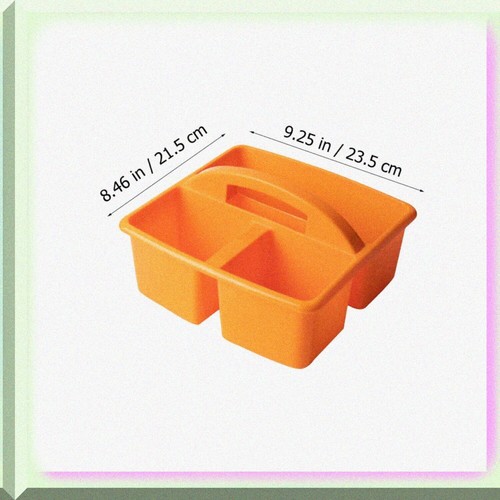 HandyCraft Tote: Spacious Plastic Organizer with Dividers for Makeup, Art Suppli - Bild 3 von 6