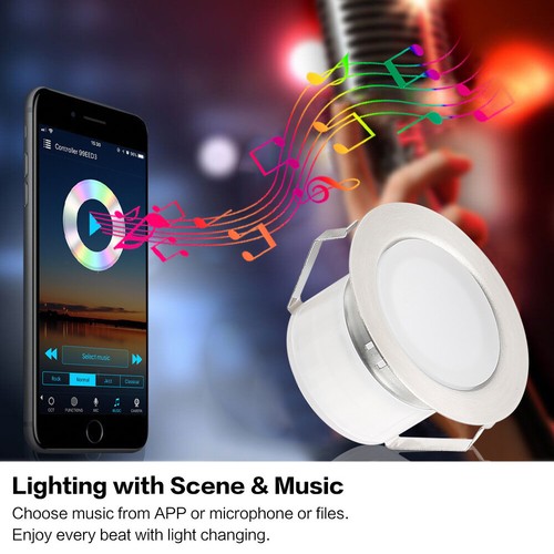 Smart WIFI 31/45/61 mm Outdoor Garten Sockel LED Deckleuchten IP67 Treppenlampen UK - Bild 21 von 23