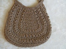 Vintage Small Italy Gold Braided Cording Macrame Tote/Hobo Handbag