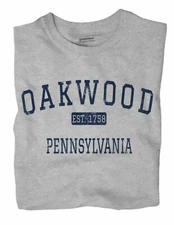 Oakwood Pennsylvania PA T-Shirt Pittsburgh EST