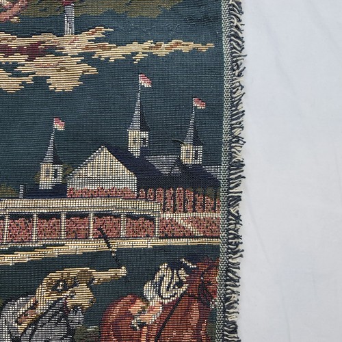 Valdese Weavers Jockey Club Loom Tapestry Fabric Horse Racing Equestrian BTY - Picture 9 of 12