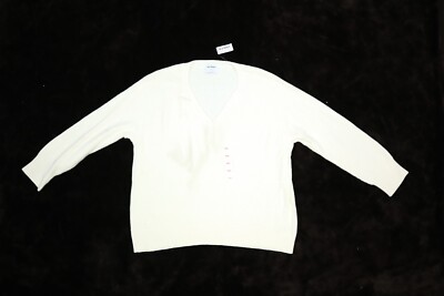 Old Navy V Neck Shaker Stitch Cocoon Sweater Creme De La Creme