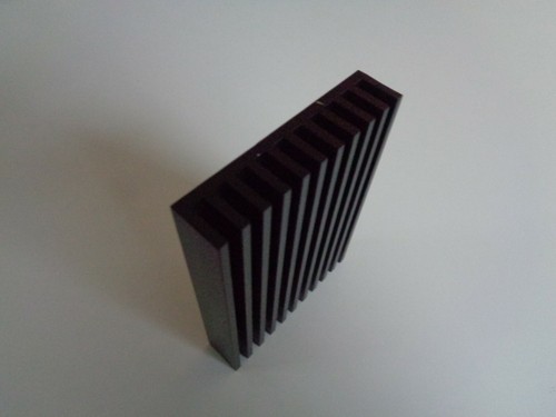 Heat Sink Aluminum 2.5" X 3.5" X 0.6" Black Anodized - New - Picture 2 of 2