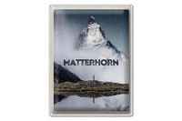 Blechschild Reise 30X40 Cm Matterhorn Schweiz Wanderung Berg