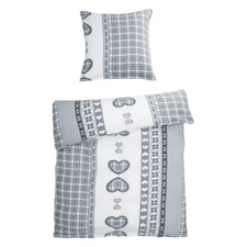 Biancheria da letto in pile microfibra 135x200 cm grigio cuori riscaldante morbida morbida