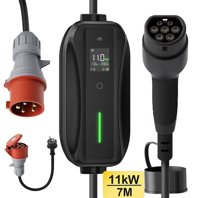 EV Ladekabel Typ 2 11kW 7M mit CEE Stecker EV Wallbox 6-16A 3Phasig 5Polig dé