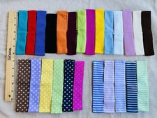 Pic-20 Women Headband Solid Wide Knitted Cotton Hairband Girls Elastic Hairband