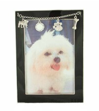 "My Best Friend" 4 x 7 Dog Picture Frame with charm chain embellishment