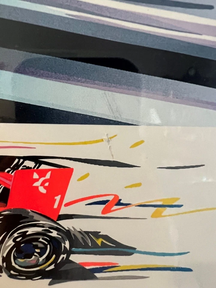 Randy Owens 1990 Gran Premio de Mónaco Ayrton Senna - Prueba de artista firmada por el artista Foto 4 de 4