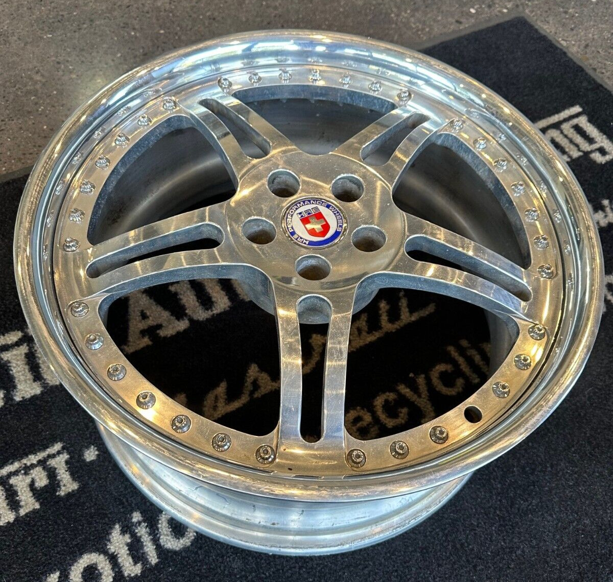 Ferrari 360, F430, 19" Front HRE 5 Double Spoke, 3 Piece Wheel, Rim, Polished