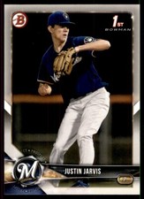 2018 Bowman Draft Justin Jarvis Rookie Milwaukee Brewers #BD-104