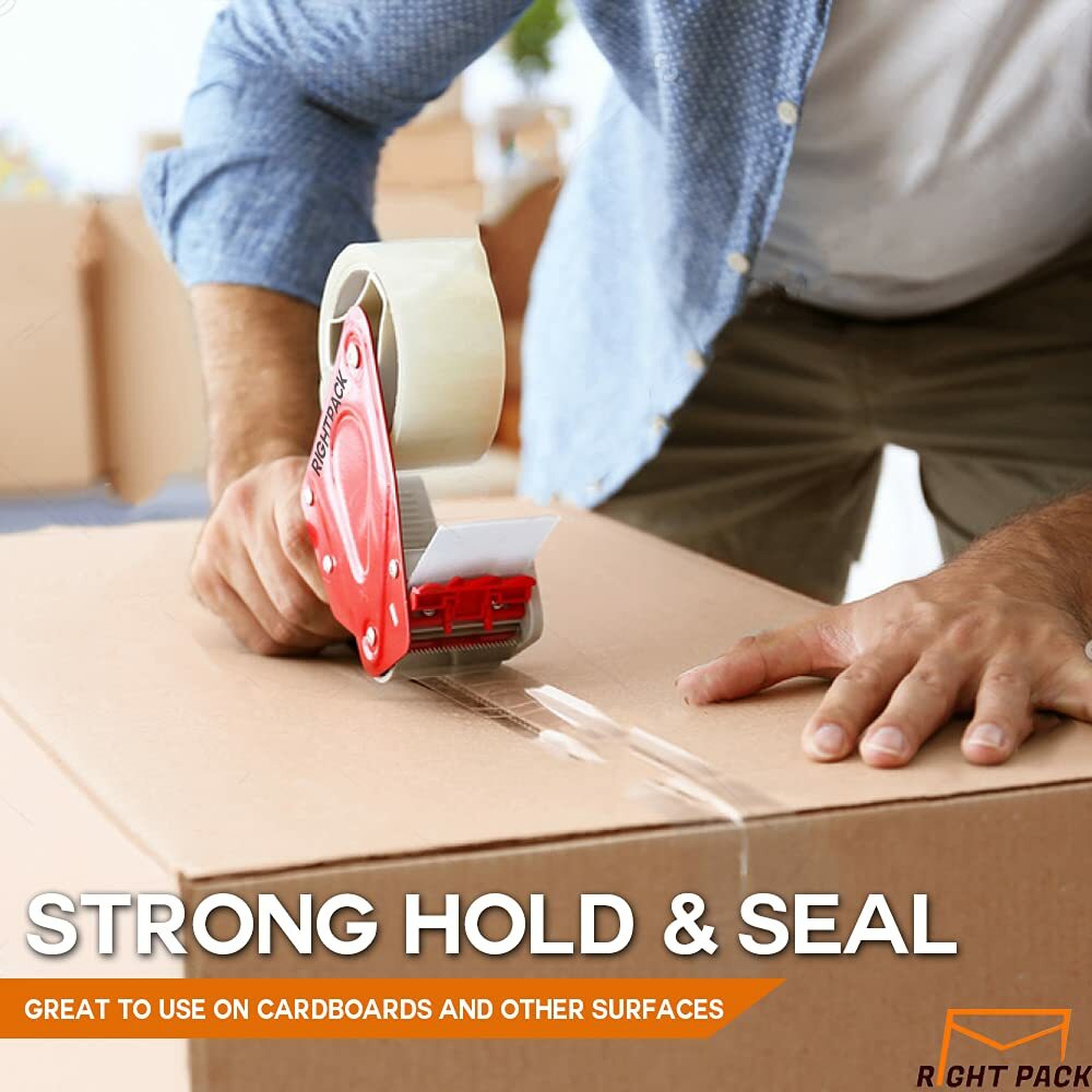 6 Roll Transparent Strong Parcel Sellotape Packagng Tapes 48mm x 66m