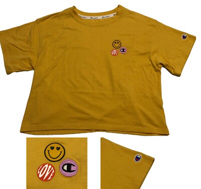 yellow champion crop top