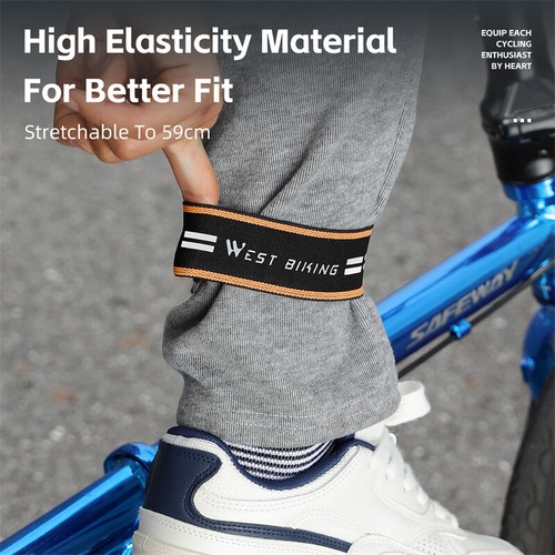 WEST BIKING Pantalón Bicicleta Pierna Puños Correas Reflectante Seguridad Banda Elástica para el Tobillo - Imagen 6 de 19