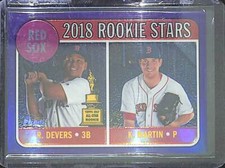 2018 Topps Heritage Chrome Purple Refractor Rookie #THC-189 Rafael Devers 