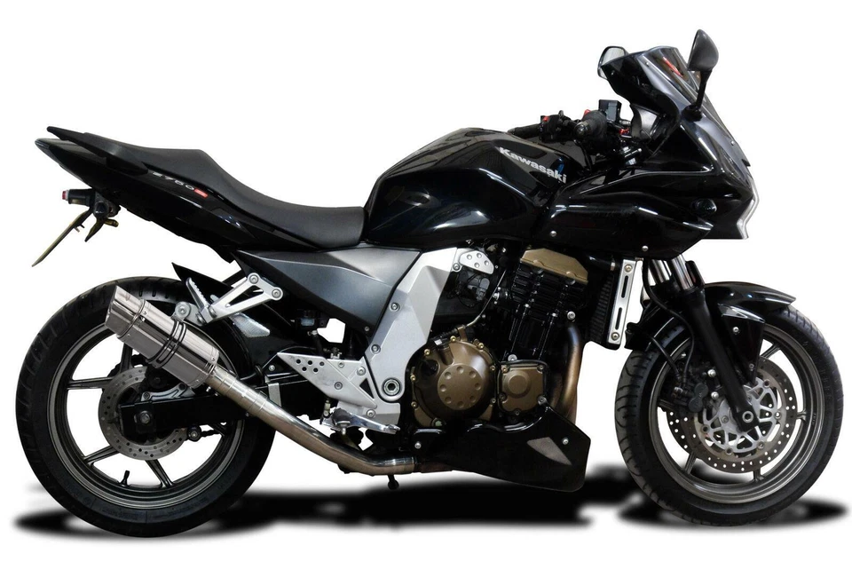 Silenciador redondo Delkevic Mini 8" aço inoxidável deslizante - Kawasaki Z750 - 04-06 escape - Imagem 3 de 4