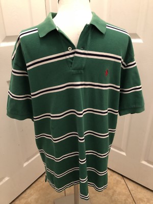 Polo Ralph Lauren Men Polo Shirt XL Green Blue White Red Logo P | eBay
