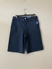 NWT Izod Flat Front Navy Blue Shorts Youth Size 18 Regular Preppy
