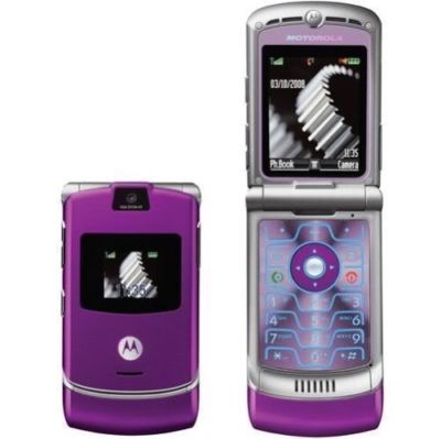 Original Motorola RAZR V3 Unlocked Cellphone Camera Bluetooth Flip