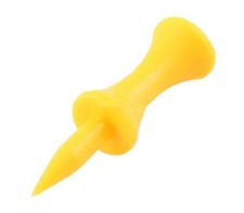 1 3/4" Yellow Plastic Step Down Golf Tees 100 Count - Castle / Graduated