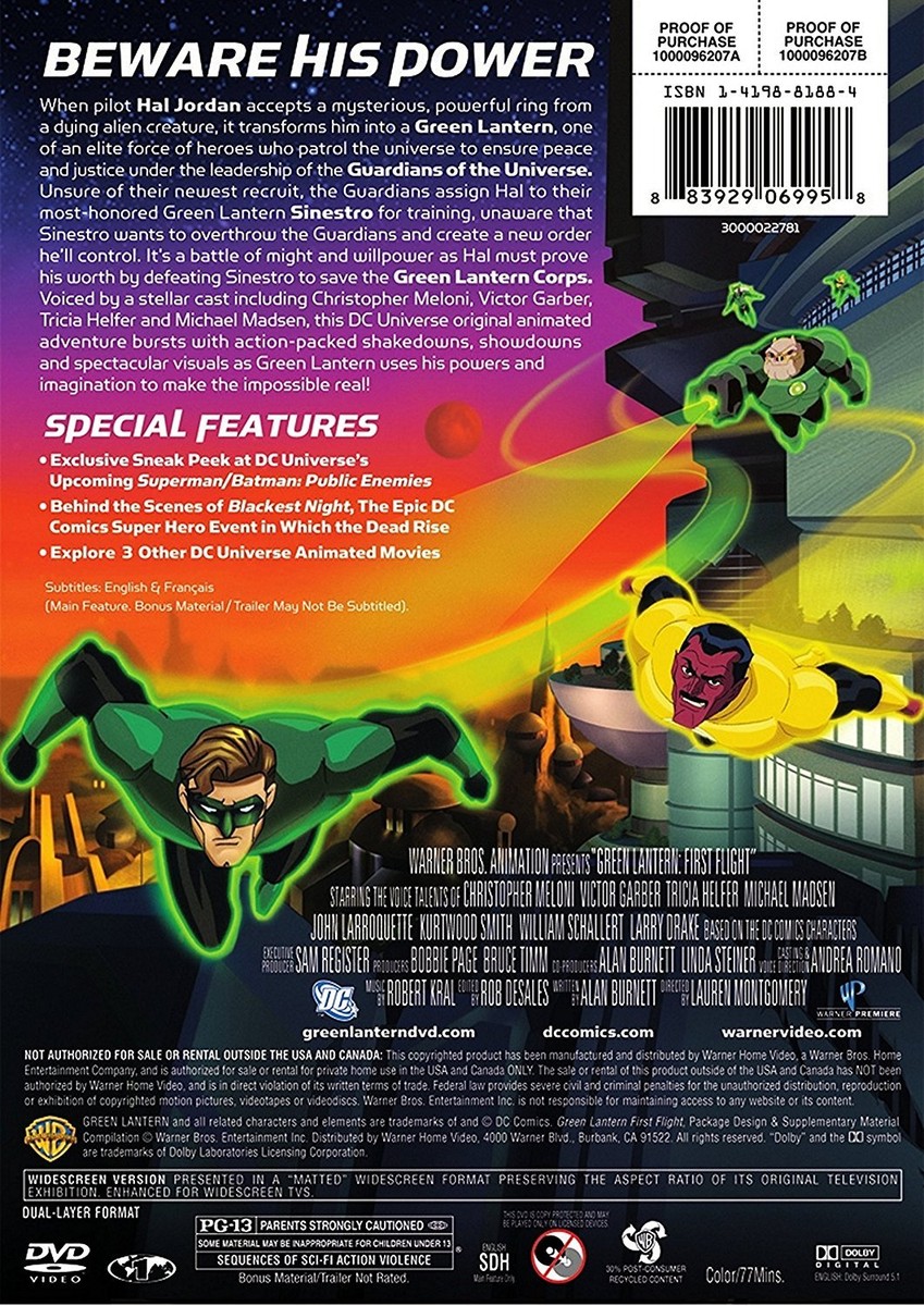 DVD - Animation - The Green Lantern - First Flight - Christopher