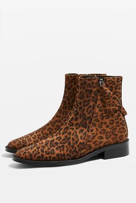 topshop leopard boots
