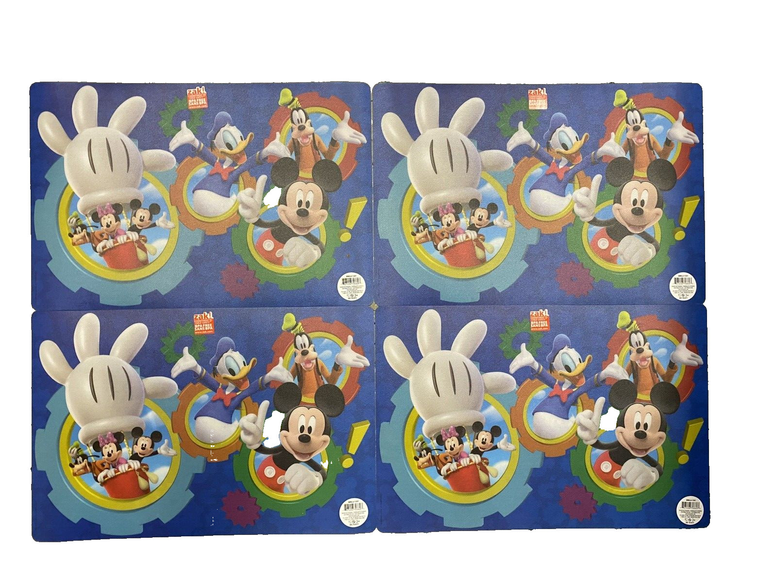 Of 4  Bpa-free Plastic  Zak Designs Mickey Goofy Donald