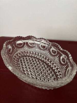 Kleine Schale Schmuck-/ Konfektschale Pressglas Baccarat Stil 30er-40er Jahren