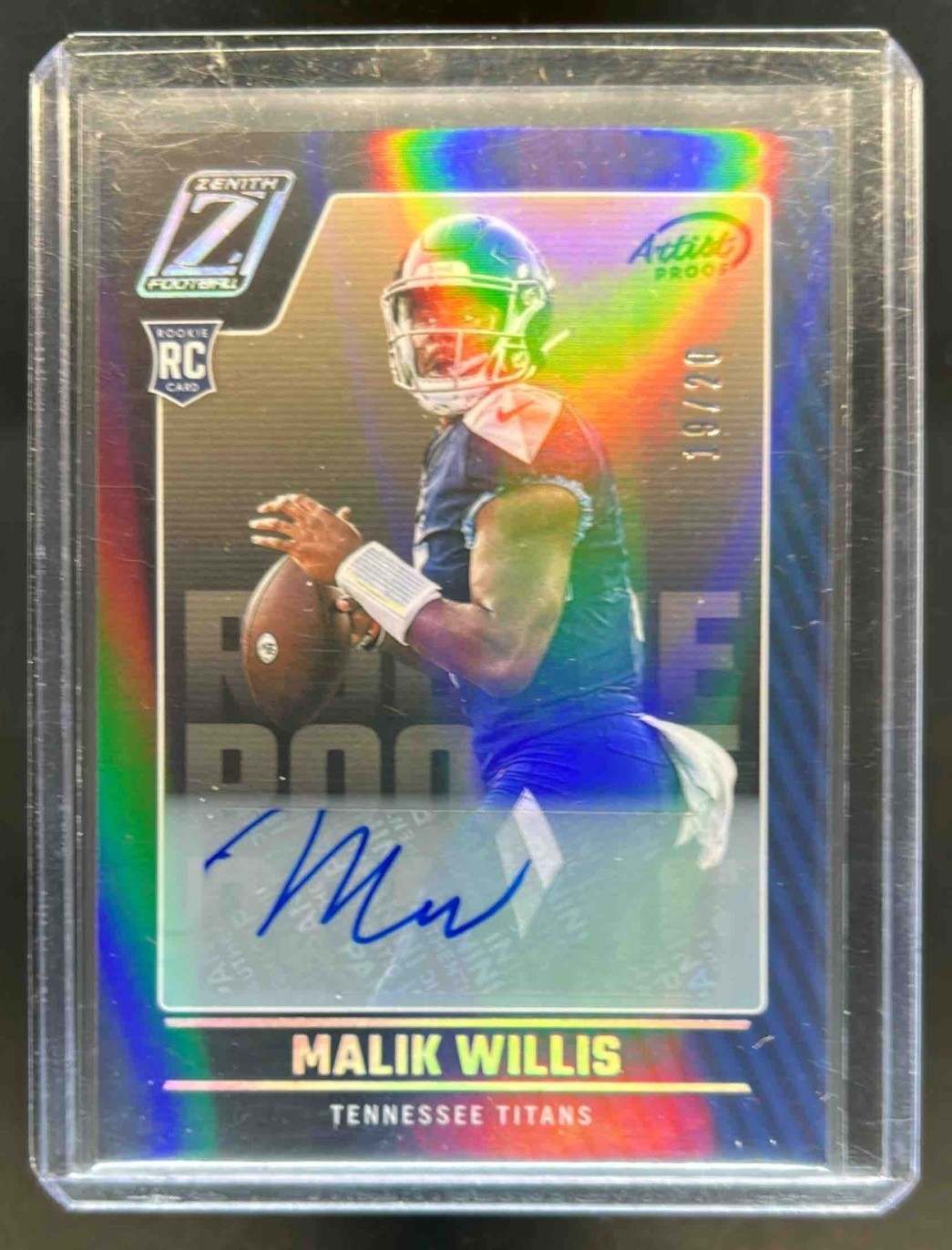Malik Willis Panini Zenith #103 Autograph-Artist Proof-Silver